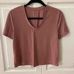 lululemon love tee shirt sleeve shirt v-neck *slub